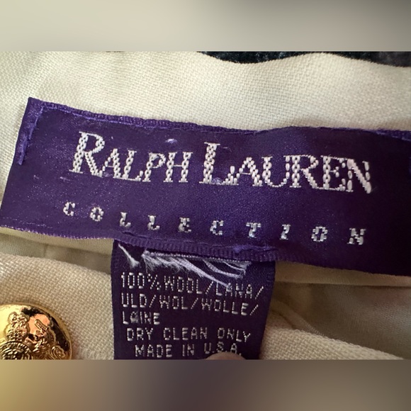 Ralph Lauren purple label Cream Women's Trousers - Picture 2 of 9